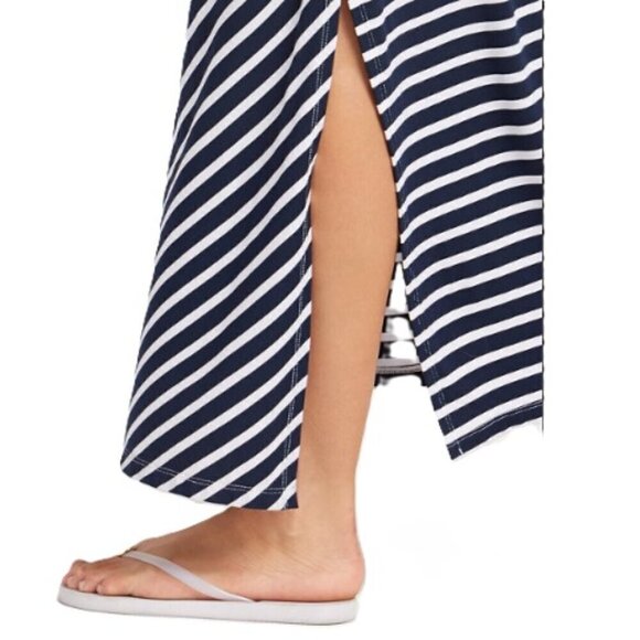 NWT Tommy Bahama Breton Stripe Racerback Maxi Dress Coverup Navy White Small - Picture 3 of 12